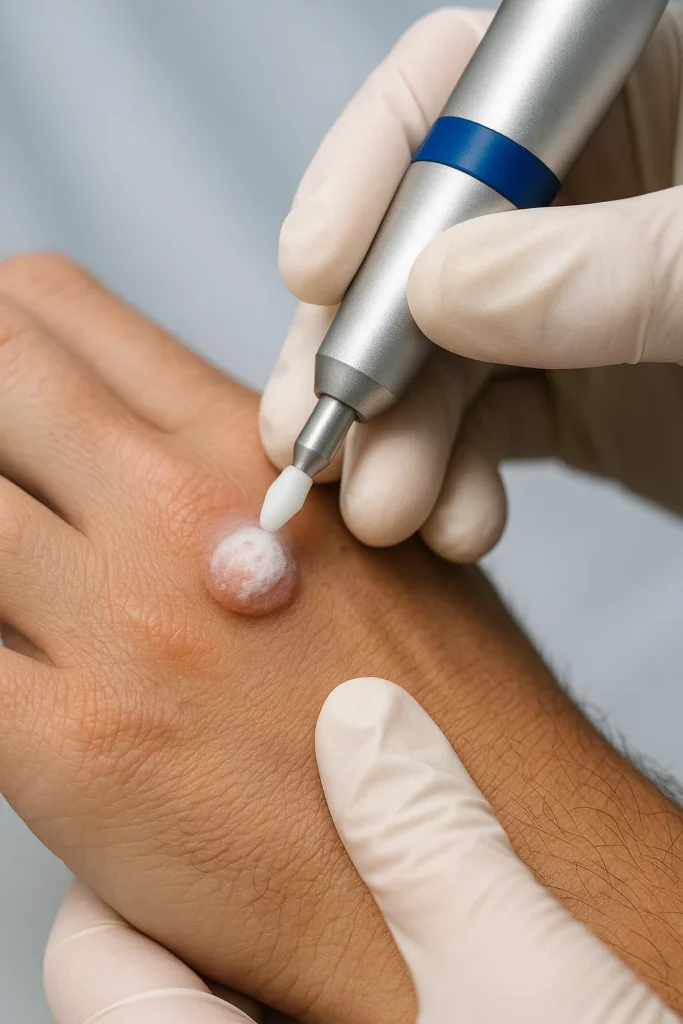 example of wart removal Hereford using cryopen