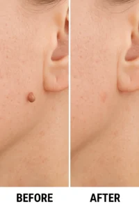 Skin tags removal Hereford before and after