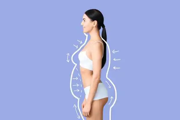 image of woman experiencing fat reduction treatment Hereford