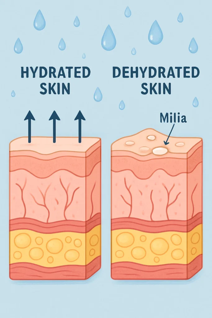 The importance of hydration and milia production Hereford